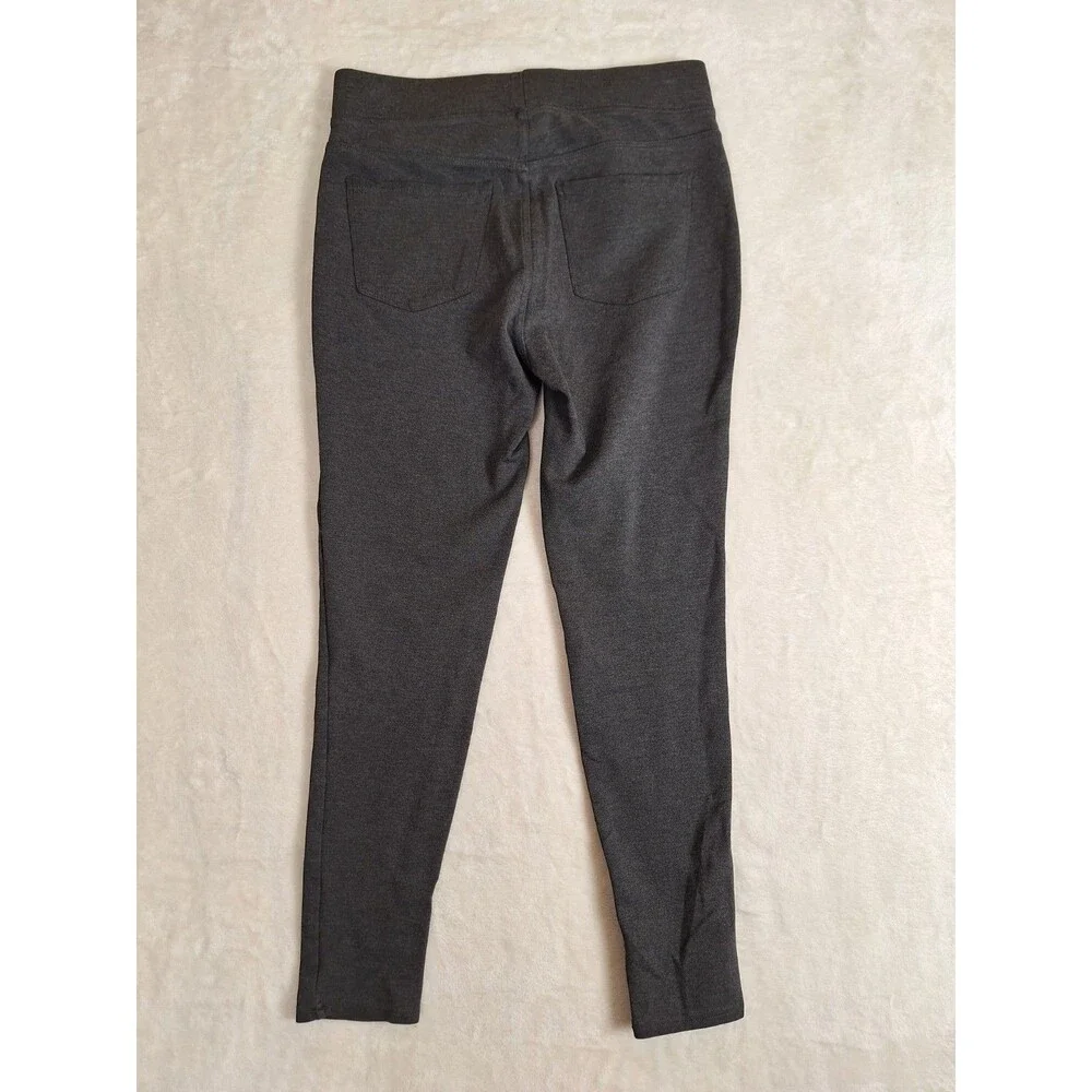 Seven7 Pull On Legging Womens Medium Dark Gray Stretch Activewear Pockets 30x27